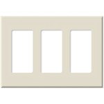 PCS Screwless Decorator Wallplate, 3-Gang, Brown